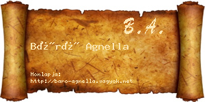 Báró Agnella névjegykártya
