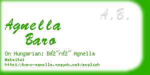 agnella baro business card
